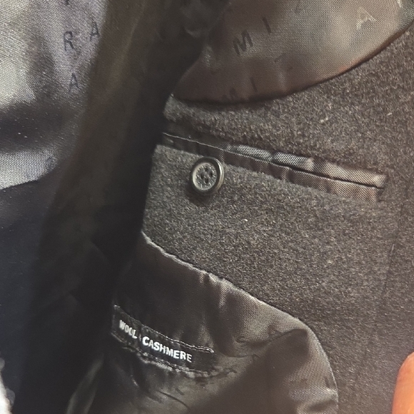 Isaac Mizrahi Men's Dark Gray Pea Coat (Medium) - Picture 6 of 7